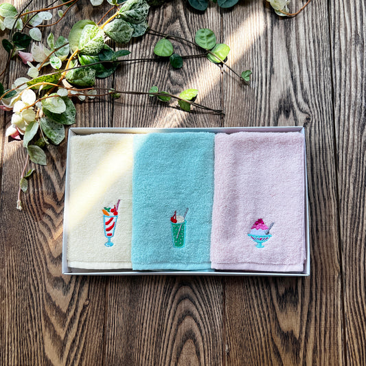 ギフトセットBOX入り BETSUBARAハンカチ 3種セット