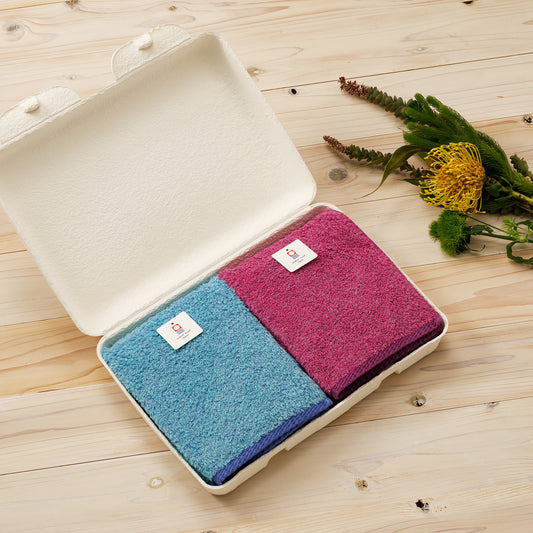 ギフトセットBOX入り カラートリップタオル フェイス&フェイス